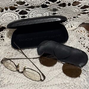 Manhattan Design Studio Eyeglasses Magnetic Easy Attach Sunglasses with Cases